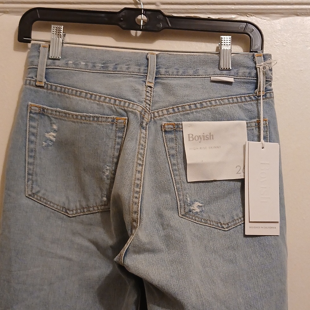 Boyish Light Blue Straight-Leg Distressed Jeans - Picture 9 of 10